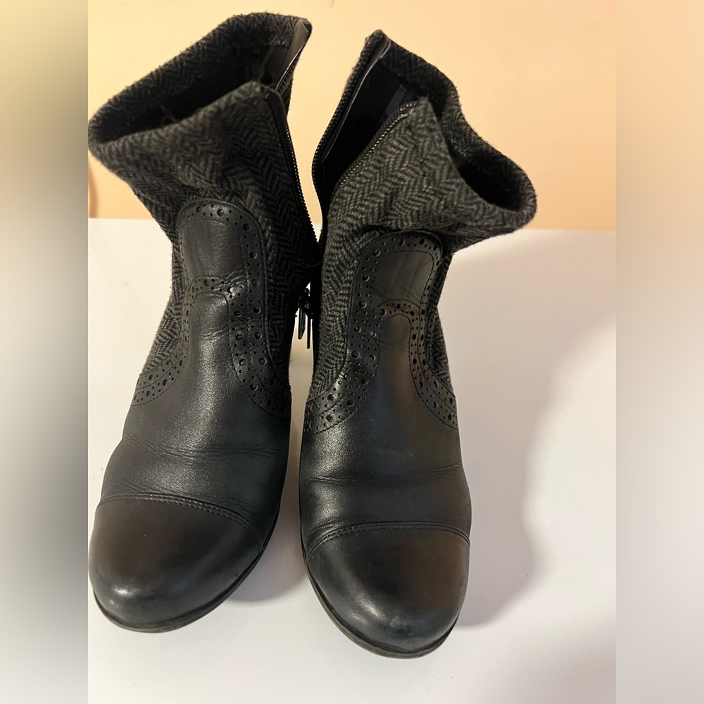 Black Comfortable Booties, Small Heel - image 2